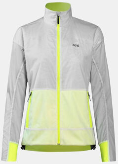 Gore Wear Women's Drive Running Jacket - White/Neon Yellow - 2XS