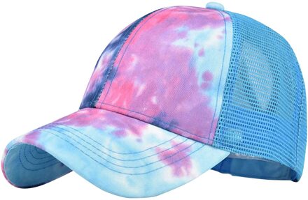 Gorras Hombre Tie-Geverfd Unisex Caps Zonnebrandcrème Zonneklep Hoed Vlakte Mesh Baseball Cap Snapback Hoeden Hiphop Trucker cap Streetwear