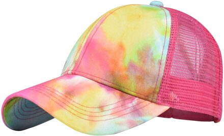 Gorras Hombre Tie-Geverfd Unisex Caps Zonnebrandcrème Zonneklep Hoed Vlakte Mesh Baseball Cap Snapback Hoeden Hiphop Trucker cap Streetwear