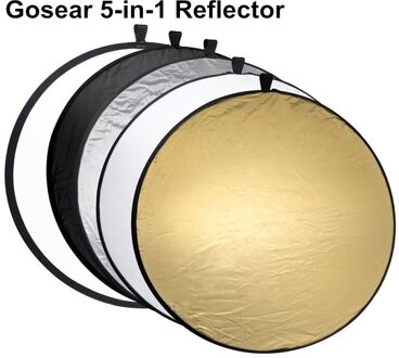 Gosear 60Cm Draagbare Inklapbare Ronde Camera Verlichting Apparatuur Foto Disc Reflector Diffuser Kit Draagtas Fotografie