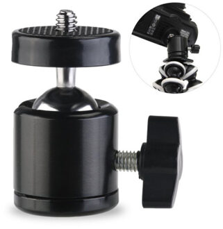 Gosear Mini Ball Head 1/4 Statief Schroef Hoofd Verstelbare Hoek Shoe Mount Adapter Voor Dslr Sport Camera Camcorder Led licht