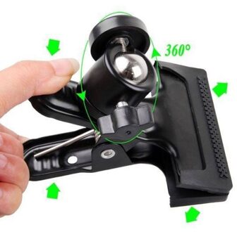 Gosear Universal Metal Camera Clip Clamp Flash Reflector Houder Met Standaard 1/4 Schroef Voor Studio Achtergrond Slr Camera