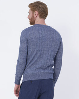 Goslin trui ronde hals Blauw - XXL