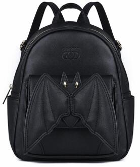 Gothic 3D Vleermuis Mini Rugzak Voor Meisjes Dames Stijlvol Zwart Bat Wing Rugzak PU Leer Dagrugzak Vrouwen Vrouwelijke Kleine rugzak