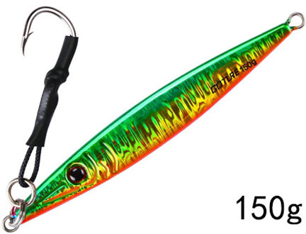 Goture Jig Hoofd Vissen Lepel Lokt 80G 100G 150G Harde Lokken Kunstmatige Aas Verticale Metalen Zeebaars jigging Lokt Alle Voor Vissen Green150g
