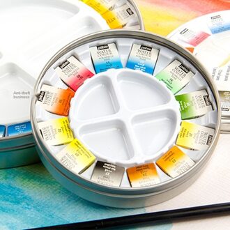 Gouache Effen Gouache Pigment Effen Aquarel Verf Ijzeren Doos Kinderen Kunst Schilderij Kleurrijke Aquarel Effen Verf 12/24-Kleur 12-kleur