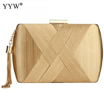 Goud Bridal Purse Tassel Party Prom Cocktail Bruiloft Handtas Voor Vrouwen Meisjes Zijden Avondtasje Koppeling Purse Bruid Bruiloft