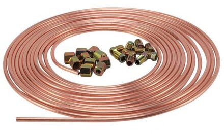 Goud Bund Motorfiets Slang Gevlochten Rem Koppeling Olie Slang Koperen Remleiding Tubing Kit