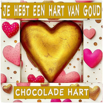 Goud choco hart "Je hebt een hart van goud"