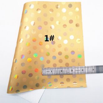 Goud Chunky Glitter Leer, metallic Faux Leer Synthetisch Leer Met Sterren Stippen Patroon 21X29Cm Twinkling Ming KM479