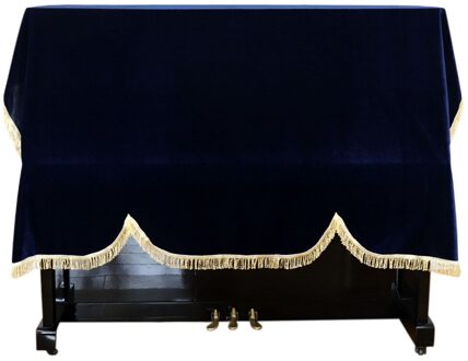 Goud Fluwelen Praktische Stofdicht Piano Cover Toetsenbord Zachte Thuis Beschermende Opvouwbare Non Slip Anti Scratch Rechtop Verticale Blauw
