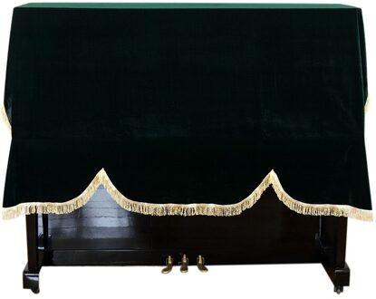 Goud Fluwelen Praktische Stofdicht Piano Cover Toetsenbord Zachte Thuis Beschermende Opvouwbare Non Slip Anti Scratch Rechtop Verticale groen