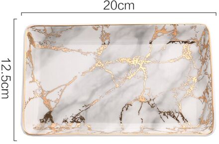 Goud Gemarmerd Keramische Opbergvak Nordic Sieraden Display Plaat Voor Ring Ketting Armband Huis Ingang Toetsen Organisator Trays groot