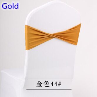 Goud Kleur Spandex Stoel Sjerp Bruiloft Stoel Sjerpen Voor Spandex Lycra Stoel Cover Decoratie Party Hotel Tonen Banket