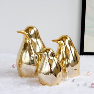 Goud Pinguïn Porselein Home Decoratie Keramische Ambachten Voor Woonkamer Slaapkamer Boekenkast Desktop Home Decor L gouden