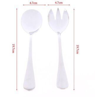 Goud Salade Lepel Vork 2 Stuks Salade Lepel Roestvrij Stalen Bestek Set Opscheplepel Set Kleurrijke Unieke Lepels SV