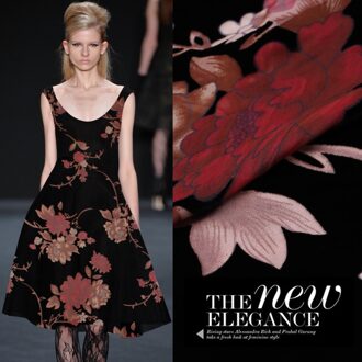 Goud zijde fluwelen stof ademend cheongsam jurk zijde mode burnout zijde fluwelen stof zijde doek