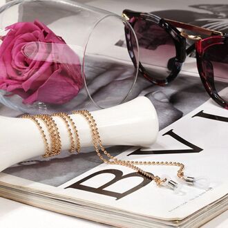 Goud Zilver Zwarte Lichtmetalen Kralen Ketting Brillen Kettingen Leesbril Zonnebril Strap Cord Holder Hals Hoofdband Accessoires