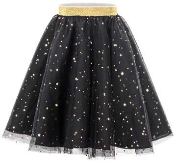 Goud/Zwarte Sterretjes Rok Zwart, Goud - Brons