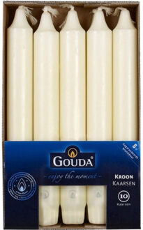 Gouda kroonkaars 200/24 doos 10 ivoor