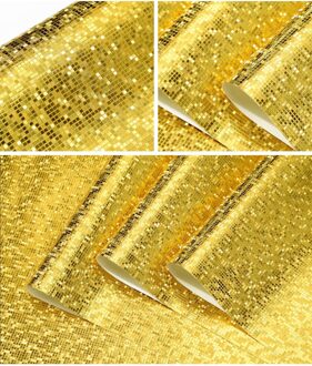 Gouden Bloemen Behang Bar Ktv Plafond Woonkamer Tv Achtergrond Gestreept Behang Reflecterende Reliëf Behang