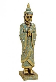 Gouden boeddha beeld staand - 55 cm - Boeddha beelden - Woondecoratie