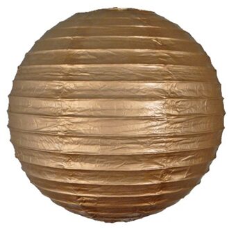 Gouden bol lampion 25 cm - Feestlampionnen Goudkleurig