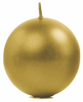 Gouden bolkaarsen 8 cm - bolkaarsen Goudkleurig