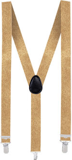 Gouden bretels volwassenen - Verkleedbretels Goudkleurig
