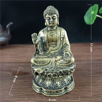 Gouden Chinese Feng Shui Boeddha Standbeeld Handgemaakte Hars Ambachten Meditatie Boeddha Sculptuur Beeldjes Woondecoratie Standbeelden bronzen