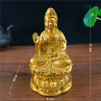 Gouden Chinese Feng Shui Boeddha Standbeeld Handgemaakte Hars Ambachten Meditatie Boeddha Sculptuur Beeldjes Woondecoratie Standbeelden Gold2