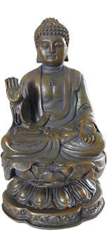 Gouden Chinese Feng Shui Boeddha Standbeeld Handgemaakte Hars Ambachten Meditatie Boeddha Sculptuur Beeldjes Woondecoratie Standbeelden Stone kleur