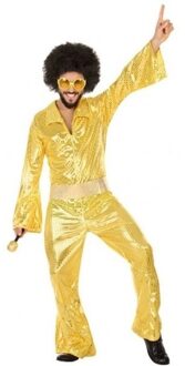Gouden disco verkleed pak/kostuum voor heren - One size;;