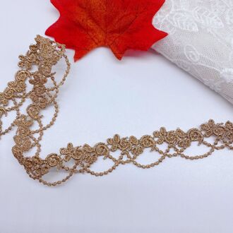 Gouden Draad Rose Water Oplosbare Kant Kleding Accessoires Diy Sieraden Lolita Rok Handgemaakte Accessoires 3 Yards / LA-2-61-A