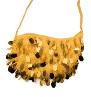 Gouden glitter tasjes Goudkleurig