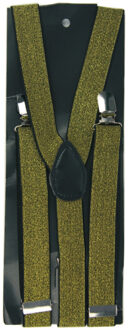 Gouden glitter verkleed bretels - carnaval accessoires - volwassenen