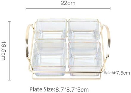 Gouden Grens Fruit Platters En Trays Snack Suiker Kommen En Borden Formaat Lade Set Desktop Gedroogde Vruchten Platos Woondecoratie