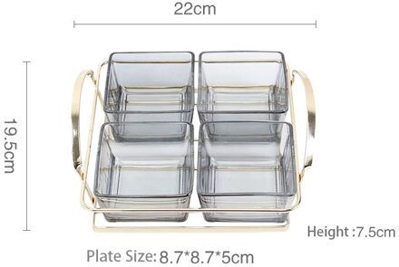 Gouden Grens Fruit Platters En Trays Snack Suiker Kommen En Borden Formaat Lade Set Desktop Gedroogde Vruchten Platos Woondecoratie