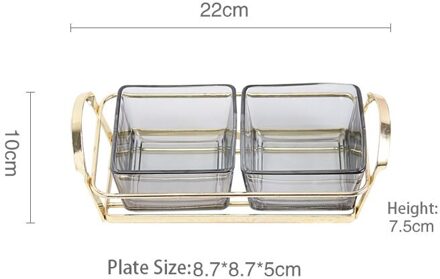 Gouden Grens Fruit Platters En Trays Snack Suiker Kommen En Borden Formaat Lade Set Desktop Gedroogde Vruchten Platos Woondecoratie