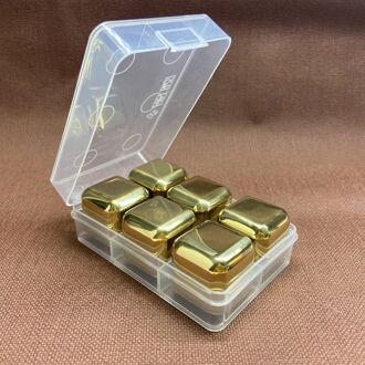 Gouden Herbruikbare Ice Cube Set Rvs Bier Wodka Cooling Koeling Ijsblokje Restaurant Hotel Wijn Accessoires 3