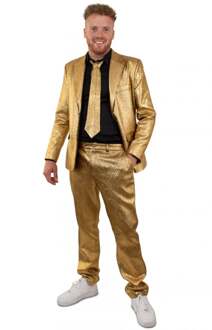 Gouden kostuum metallic 3-delig Goud - Brons