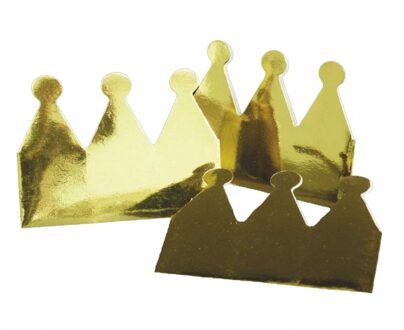 Gouden kroontjes van papier 6x