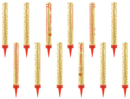 Gouden Party Fonteinen (12st) Goud - Brons