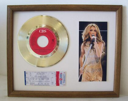 Gouden plaat Single - Celine Dion - Where Does My Heart Beat Now