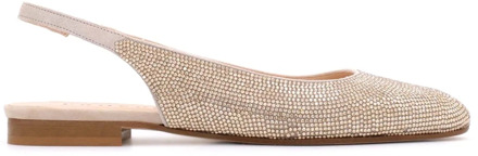 Gouden platte schoenen met microrhinestones Prosperine , Beige , Dames - 38 Eu,37 1/2 Eu,39 Eu,40 Eu,36 EU