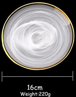 Gouden Rand Glas Servies Vlakke Plaat Slakom Diner Plaat Mist Side Voedsel Dienblad Elegante Cake Fruit Gerechten Rijstkom 1Pcs 6 duim Plate