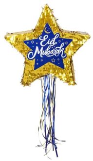 Gouden Ster Piñata Eid Mubarak Multikleur - Print