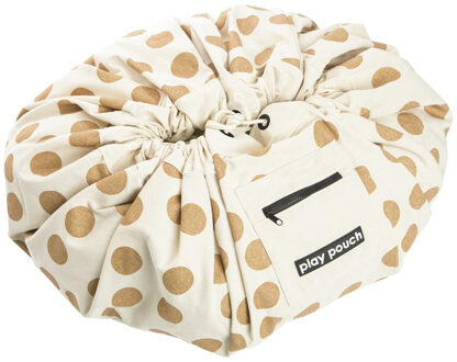 Gouden Stip Canvas Ronde Vloer Speelkleed Speelgoed Opbergtas Pouch Floor Tapijt Tapijt Nursery Tapijt