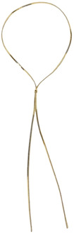 Gouden Stropdas Ketting Charme Collectie Federica Tosi , Yellow , Dames - ONE Size