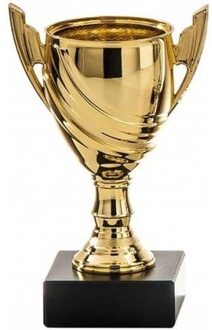 Gouden trofee beker eerste prijs 13 cm